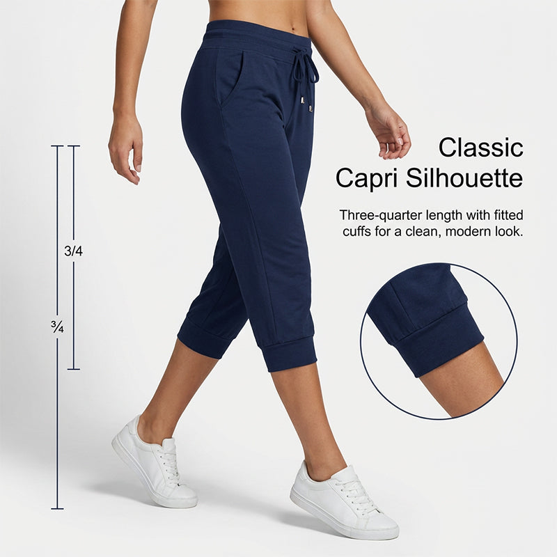 🧘‍♀️🌸 50% RABATT! | Korta Sweatpants – Dragsko i Midjan & Capri-längd för Avkoppling!