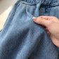 Högmidjade jeans med vida ben