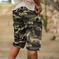 Herr Camouflage Cargo-Shorts med Flera Fickor