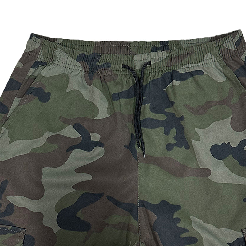Herr Camouflage Cargo-Shorts med Flera Fickor
