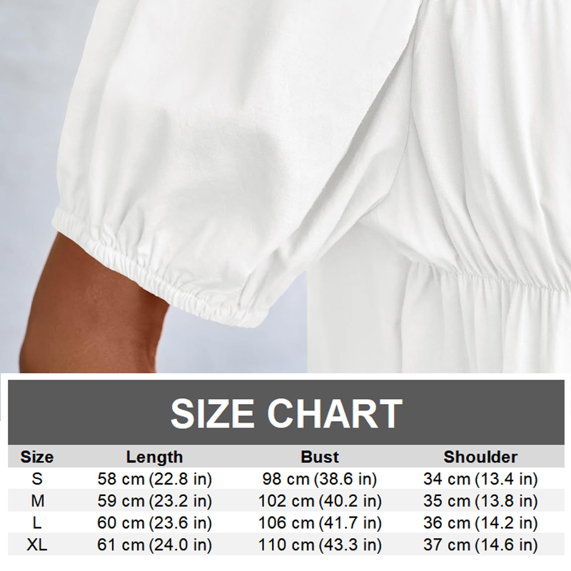 👚Top med puffärmar, smock och peplum