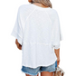 👚 50% RABATT NU! ✨ Damernas Enfärgad Löst Passande T-shirt med Vidärm – Stilren Design & Mjuk Tyg