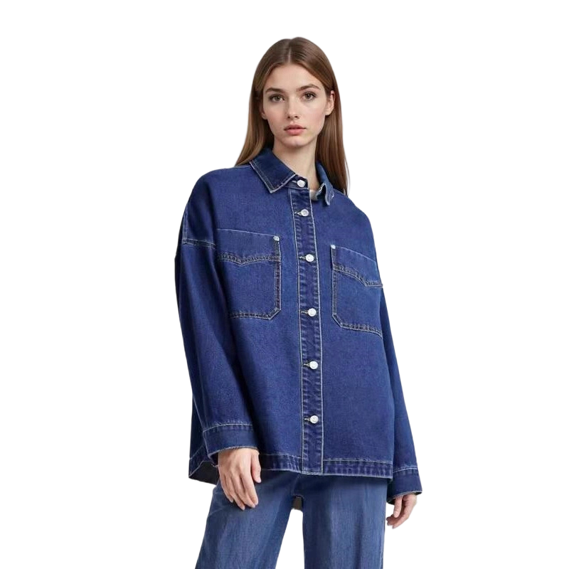 💙 50% RABATT 💖 | Avslappnad Denimskjortjacka – Långärmad & Oversized