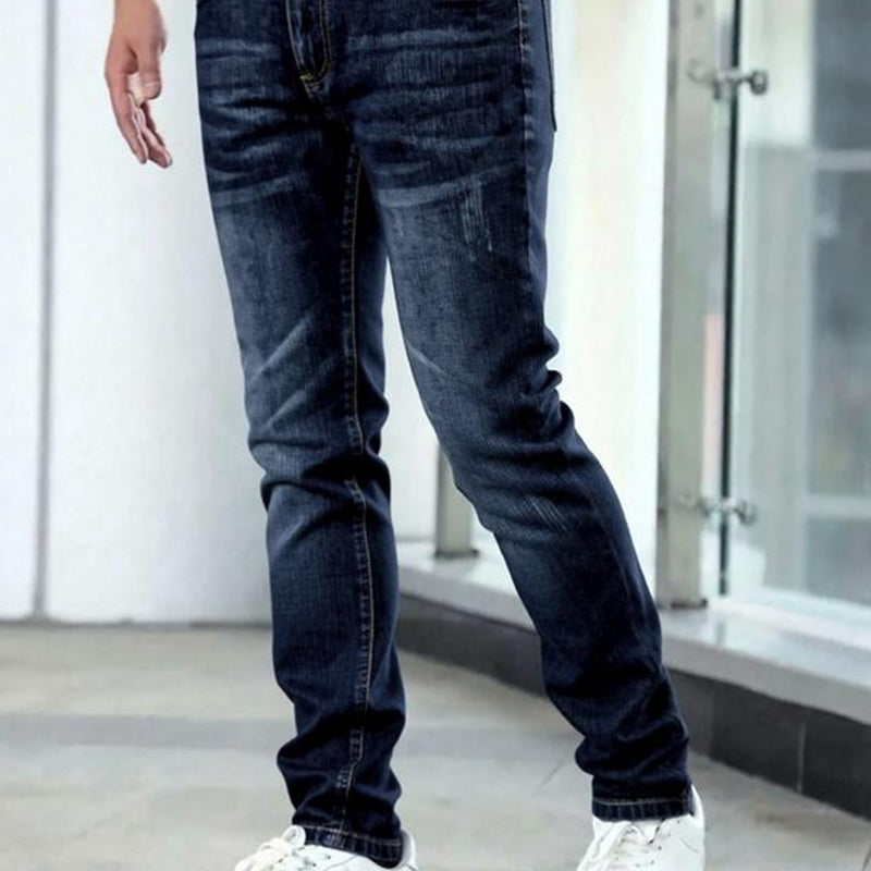 👖 50% RABATT! 🔥 Moderna Stretchjeans i Slim Fit – Vintage-tvättad, Bekväm Stretch & Perfekt för Vardagsbruk 💙