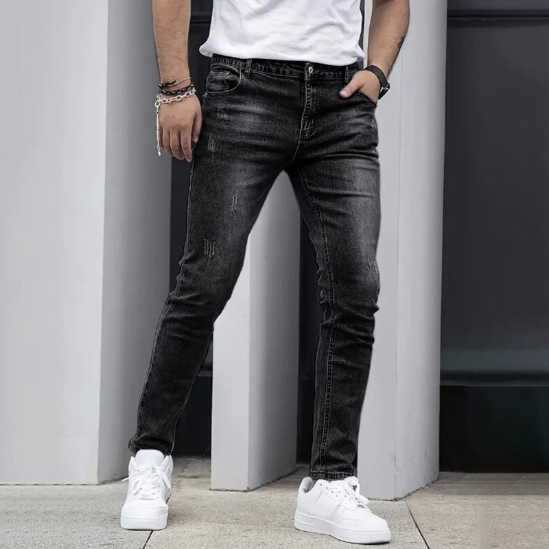 👖 50% RABATT! 🔥 Moderna Stretchjeans i Slim Fit – Vintage-tvättad, Bekväm Stretch & Perfekt för Vardagsbruk 💙
