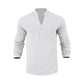 👕 50% RABATT 🌿 | Henley-T-shirt – Premium Linne & Avslappnad Passform