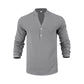 👕 50% RABATT 🌿 | Henley-T-shirt – Premium Linne & Avslappnad Passform
