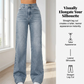 👖 50% RABATT ✨ | Högmidjade Raka Jeans – Förlänger Silhuetten & Retro Denim
