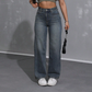 👖 50% RABATT ✨ | Högmidjade Raka Jeans – Förlänger Silhuetten & Retro Denim