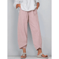 Asymmetriska Vintagebyxor med Elastisk Midja och Fickor