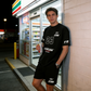 Avslappnat 2-delat set för herr: T-shirt & shorts