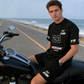 Avslappnat 2-delat set för herr: T-shirt & shorts