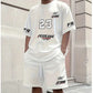 Avslappnat 2-delat set för herr: T-shirt & shorts