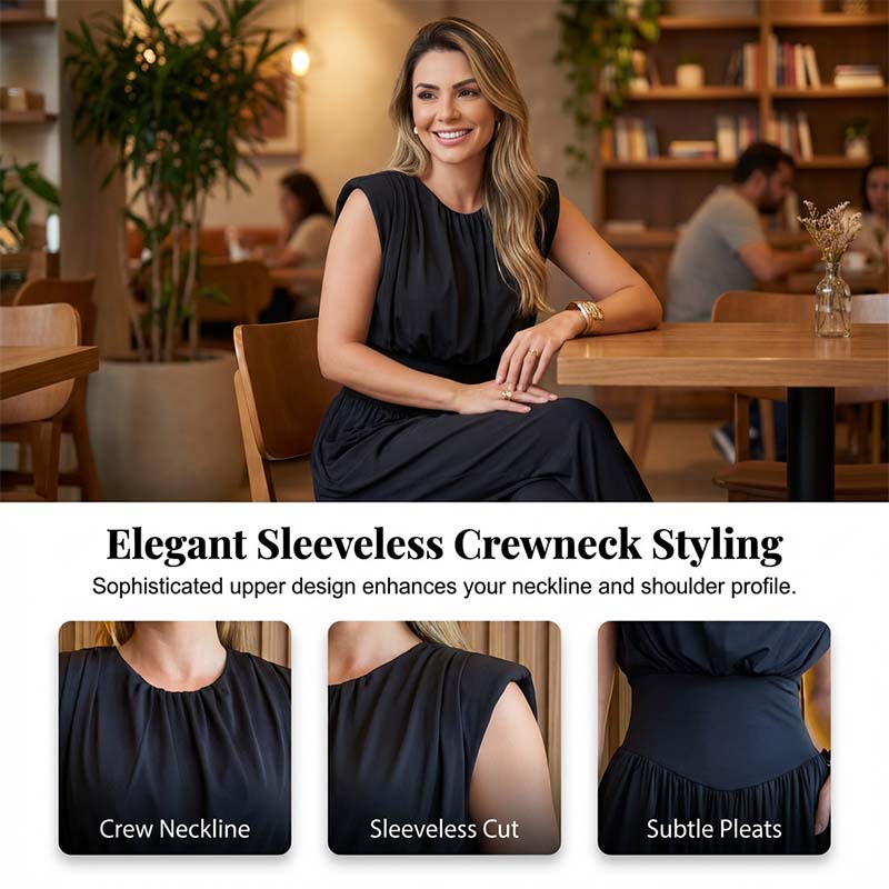 Elegant högmidjad jumpsuit med sidospalt