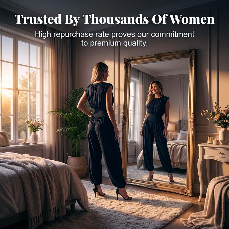 Elegant högmidjad jumpsuit med sidospalt