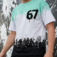 Pojkars 3D-tryckt t-shirt & shorts-set