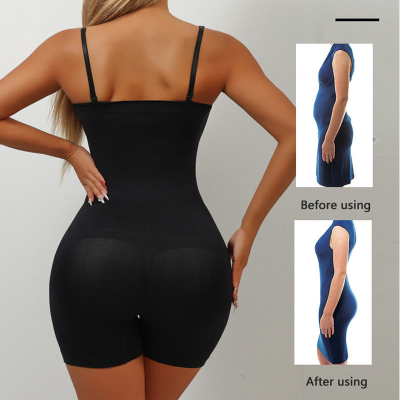 Sömlös shapewear för kvinnor med avtagbara axelband