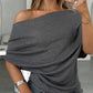 👚 50% RABATT ✨ | Asymmetrisk Topp – Bar Axel & Fladdermusärmar