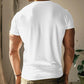 Ribbad Herr T-Shirt med Henley-Krage och Kort Ärm