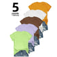 5-pack mångsidiga enfärgade T-shirts