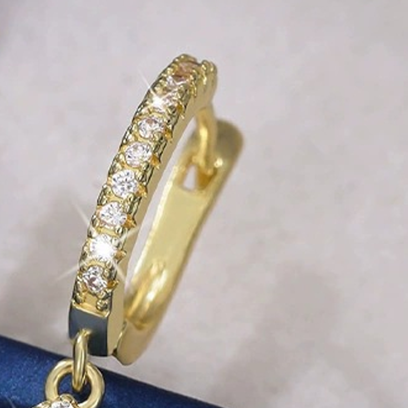 Eleganta Droppformade Dangle Hoop Örhängen