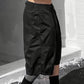👖 50% RABATT NU! 🌿 Herr Plus Size Casual Dragsko Capribyxor – Vida Ben, Justerbar Midja & Stora Fickor ✨