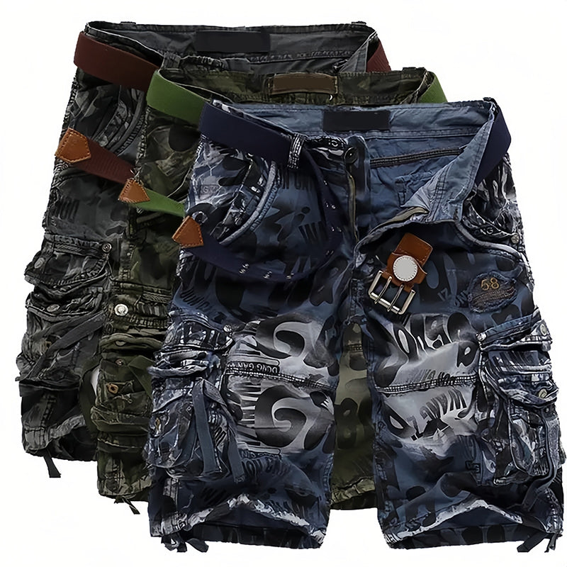 🔥 50% RABATT NU! 🩳 Herr Multi-Ficka Cargo Shorts – Klassisk Cargostil, Hållbart Tyg & Mångsidig för Alla Tillfällen ✨