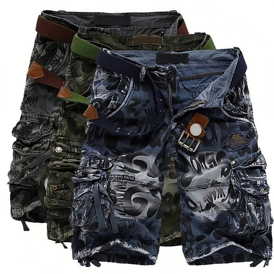 🔥 50% RABATT NU! 🩳 Herr Multi-Ficka Cargo Shorts – Klassisk Cargostil, Hållbart Tyg & Mångsidig för Alla Tillfällen ✨