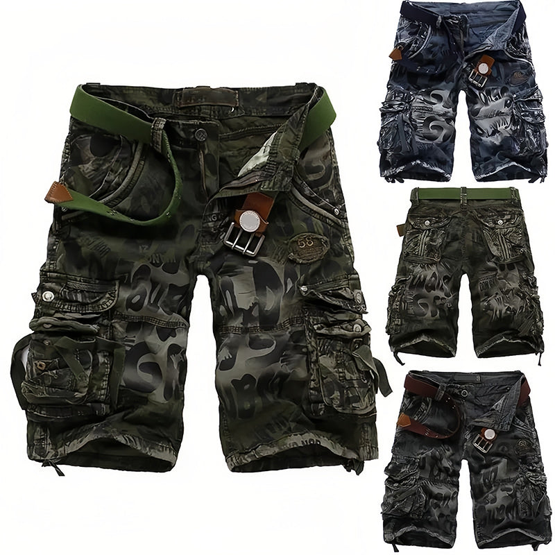 🔥 50% RABATT NU! 🩳 Herr Multi-Ficka Cargo Shorts – Klassisk Cargostil, Hållbart Tyg & Mångsidig för Alla Tillfällen ✨