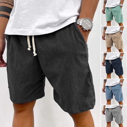 Herrar avslappnade shorts med dragsko