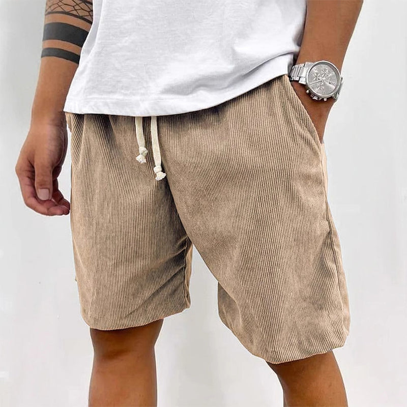 Herrar avslappnade shorts med dragsko