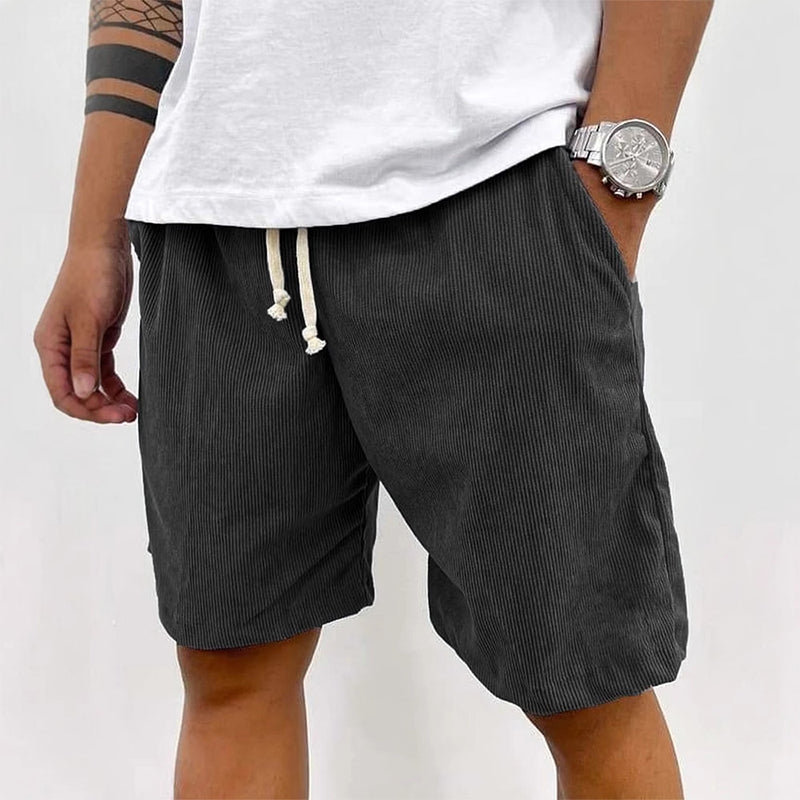 Herrar avslappnade shorts med dragsko