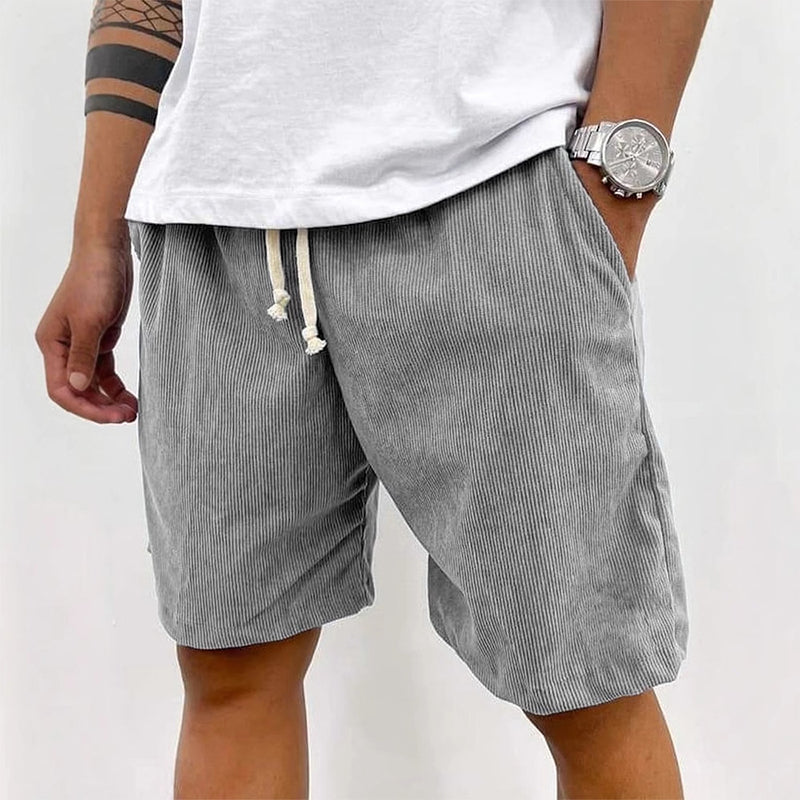 Herrar avslappnade shorts med dragsko
