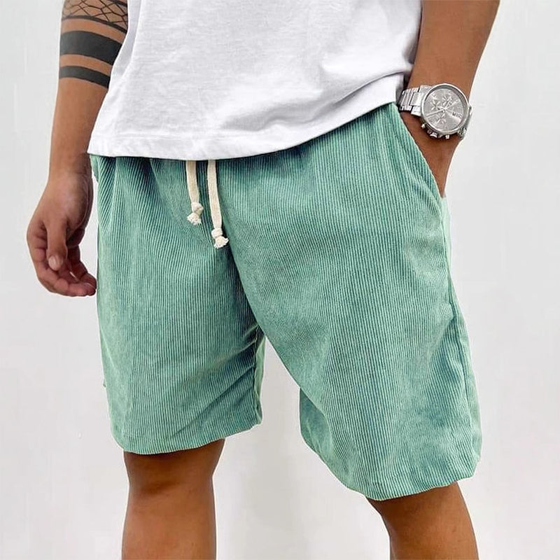 Herrar avslappnade shorts med dragsko