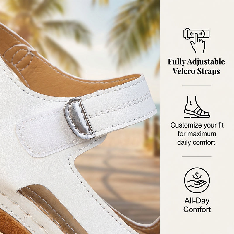 👡 60% RABATT NU! ☀️ Kvinnors Sommar Platform En-rem Sandaler – Justerbar Kardborre, Dämpad Inläggssula & Halksäker Grepp För Bekväma Stranddagar 🏖️