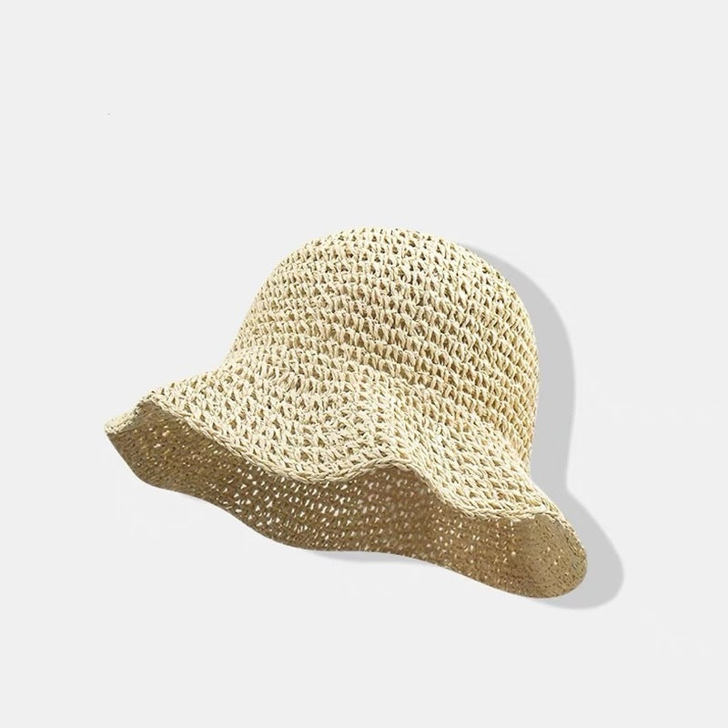👒 50% RABATT! ❤️ Damhatt med Bred Brätte – Handvävd Halmhatt, Andningsbar & Perfekt För Soliga Dagar Vid Stranden Eller I Trädgården ☀️