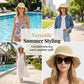 👒 50% RABATT! ❤️ Damhatt med Bred Brätte – Handvävd Halmhatt, Andningsbar & Perfekt För Soliga Dagar Vid Stranden Eller I Trädgården ☀️