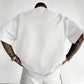 Herrar T-shirt med avslappnad passform och rund hals