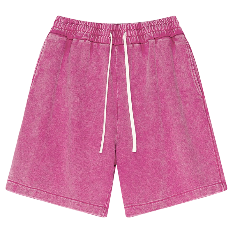 🔥50% RABATT!🔥 Shorts i tvättad bomullsblandning i retrostil – unisexmodell