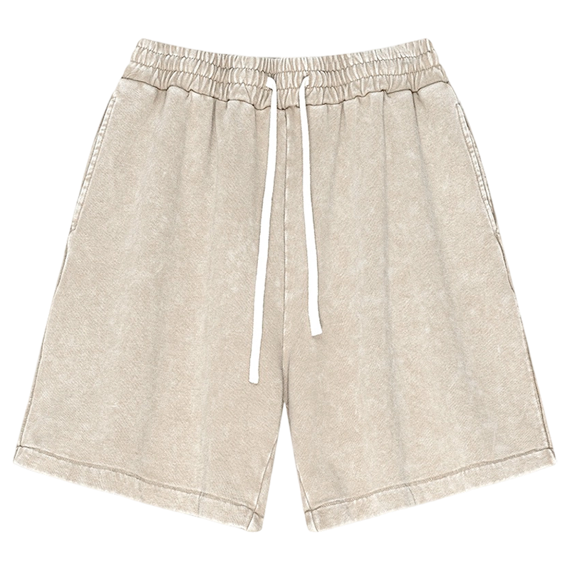 🔥50% RABATT!🔥 Shorts i tvättad bomullsblandning i retrostil – unisexmodell