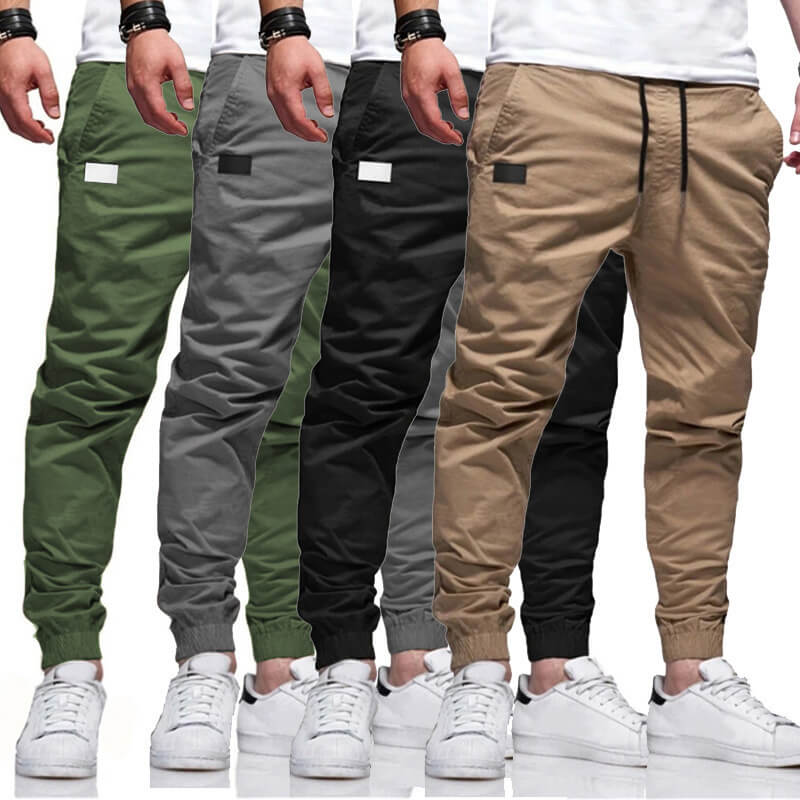 🔥Köp 2 och få fri frakt🔥Cargo-byxor för män Joggers Dragsko Elastisk midja Elastisk mudd Vanlig sport Utomhuslöpning