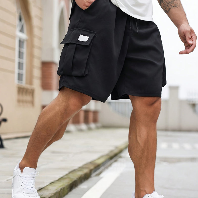 Avslappnade sommar-cargoshorts för herr