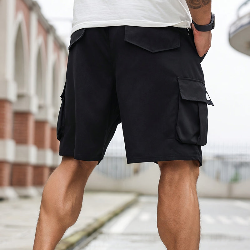 Avslappnade sommar-cargoshorts för herr