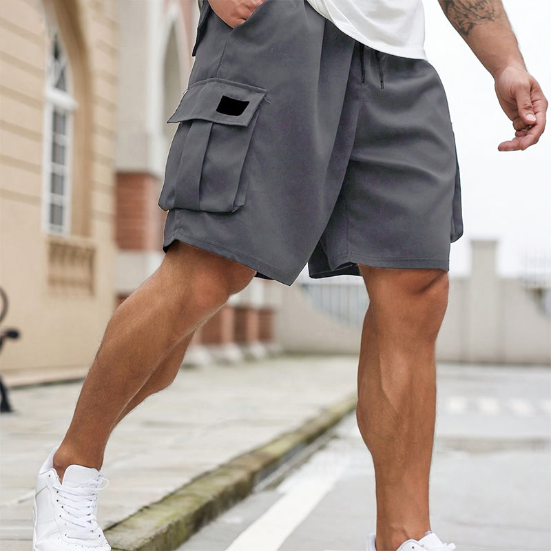 Avslappnade sommar-cargoshorts för herr