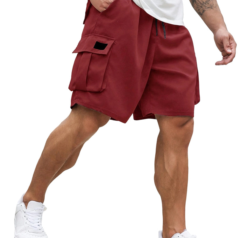 Avslappnade sommar-cargoshorts för herr