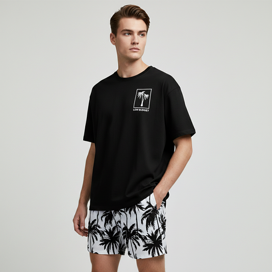 Herr 2-delat Set med Tryckt: T-shirt och Shorts