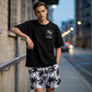 Herr 2-delat Set med Tryckt: T-shirt och Shorts