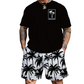 Herr 2-delat Set med Tryckt: T-shirt och Shorts