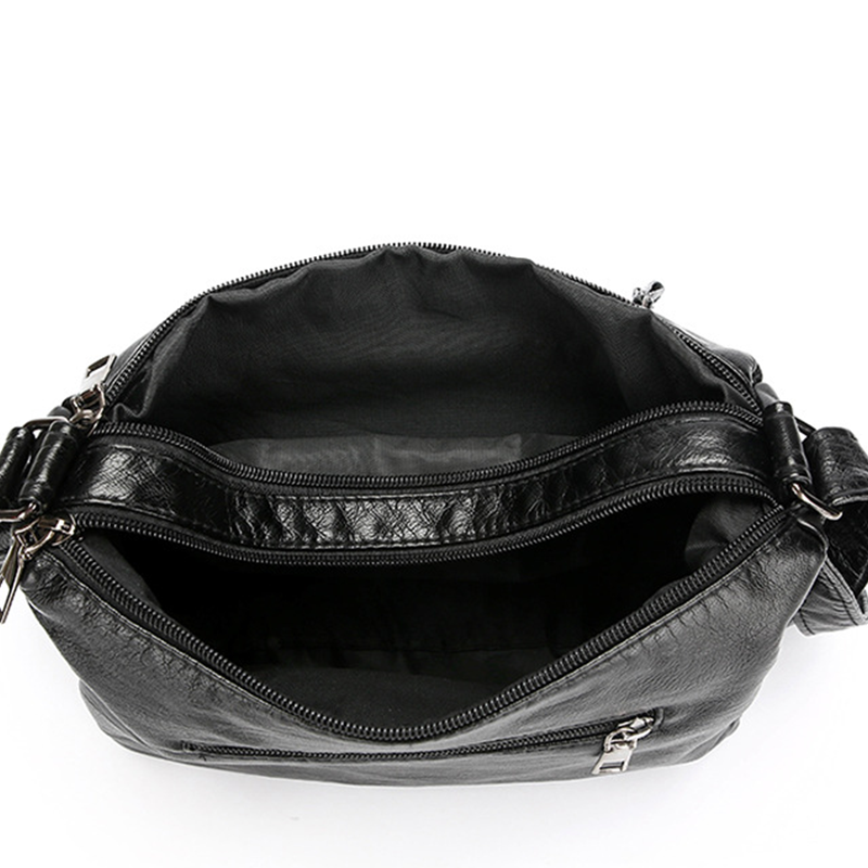 👜50% RABATT! ✨Korsväska i mjukt PU-läder med flera fickor för dam