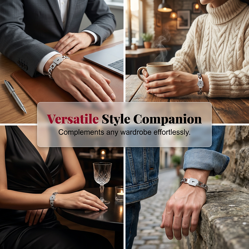 🎁50 % RABATT !! 💖Pararmband med lås och nyckel